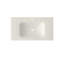 Lavabo de salle de bain rectangulaire simple 39 po en résine avec trou pour robinet
