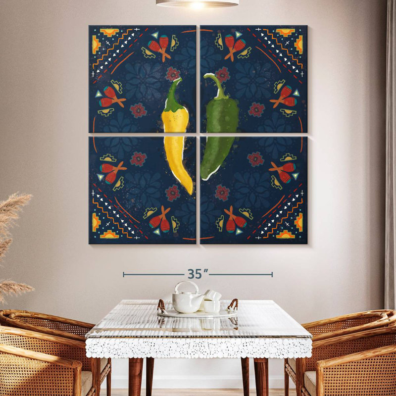 Yarlin Tex Mex Fiesta V Dark, 50" H x 50" W