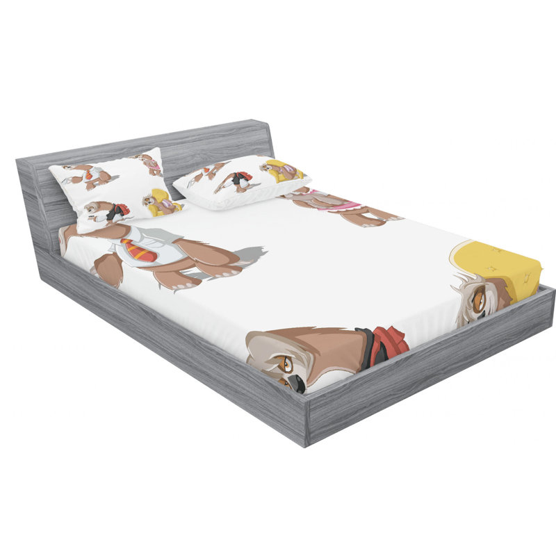 Microfiber Sheet Set, Queen Sheet Set with Fitted Sheet