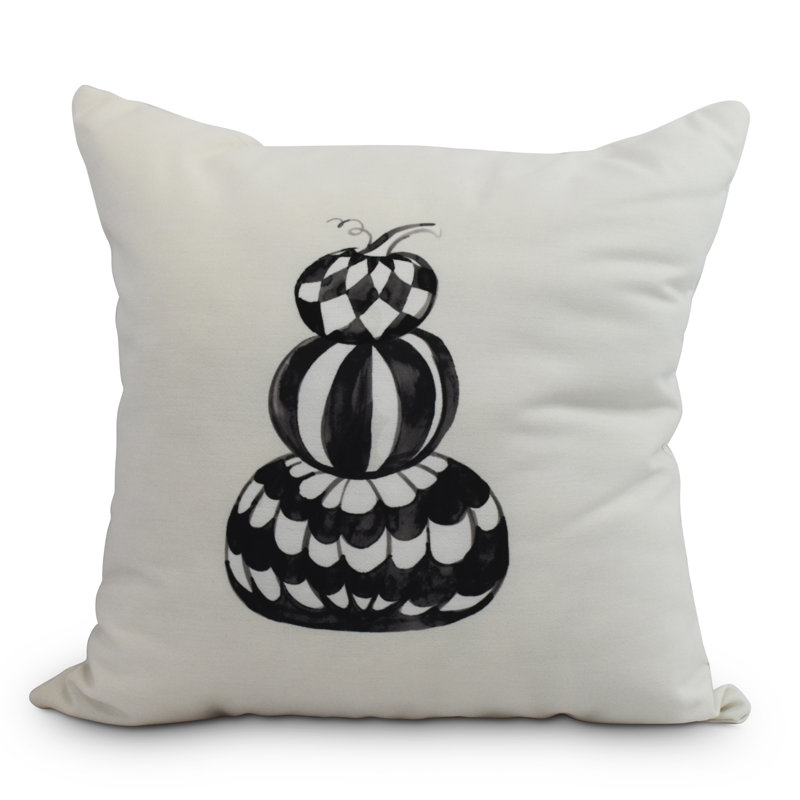 Witches Brew Outdoor Reversible Throw Pillow, 20" x 20", Cream