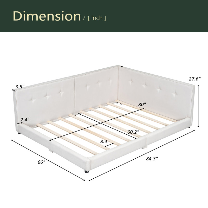 Platform Bed With USB Ports, Grand lit