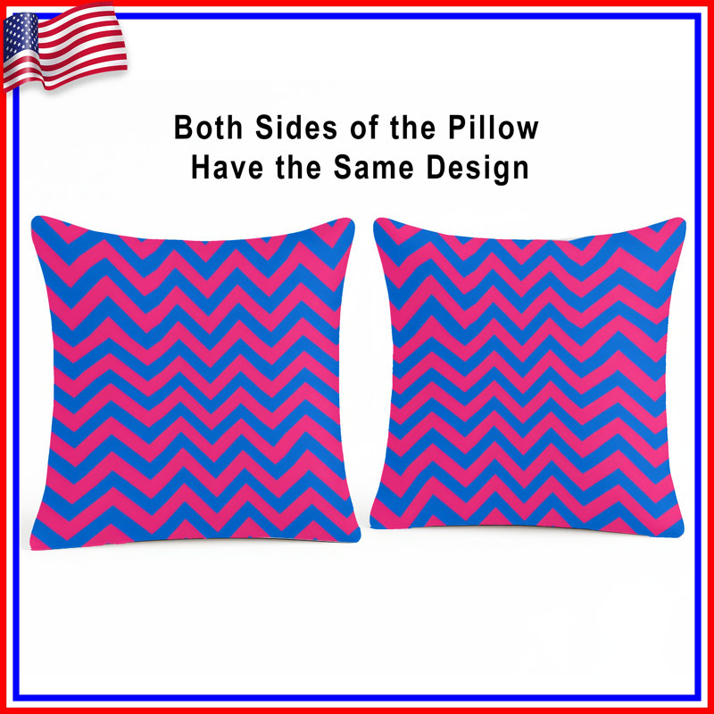 Coussins décoratifs zigzag, 26 x 26 pouces