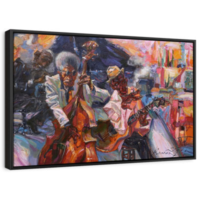 Jazz Club Yellow Canvas Print