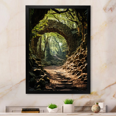 " Green Brown Tunnel Enchanted Forest Earthy II "
