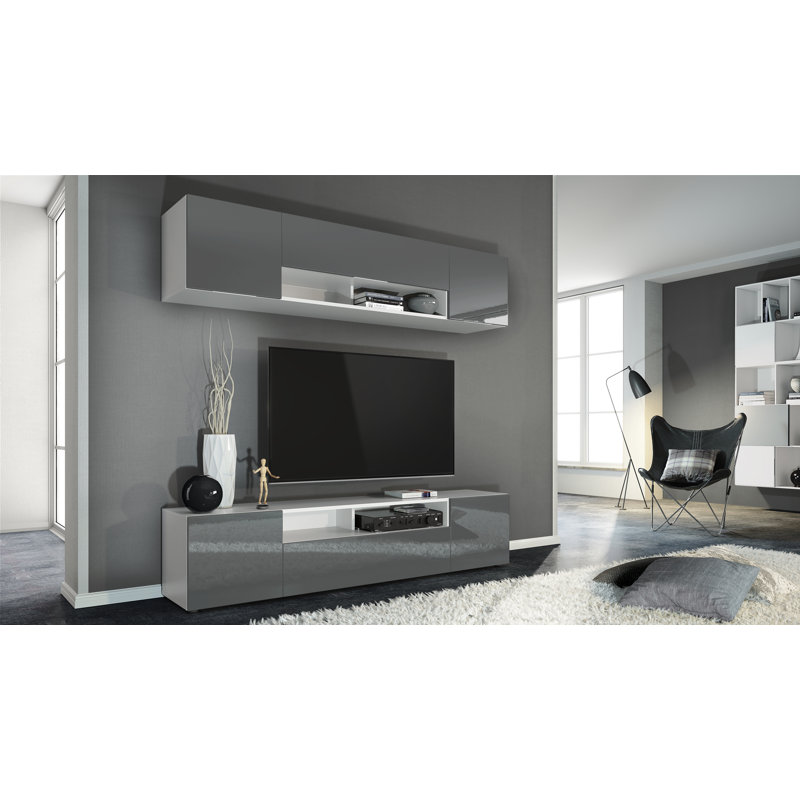 Mcalpine Unfinished Floating Entertainment Centre, Grey