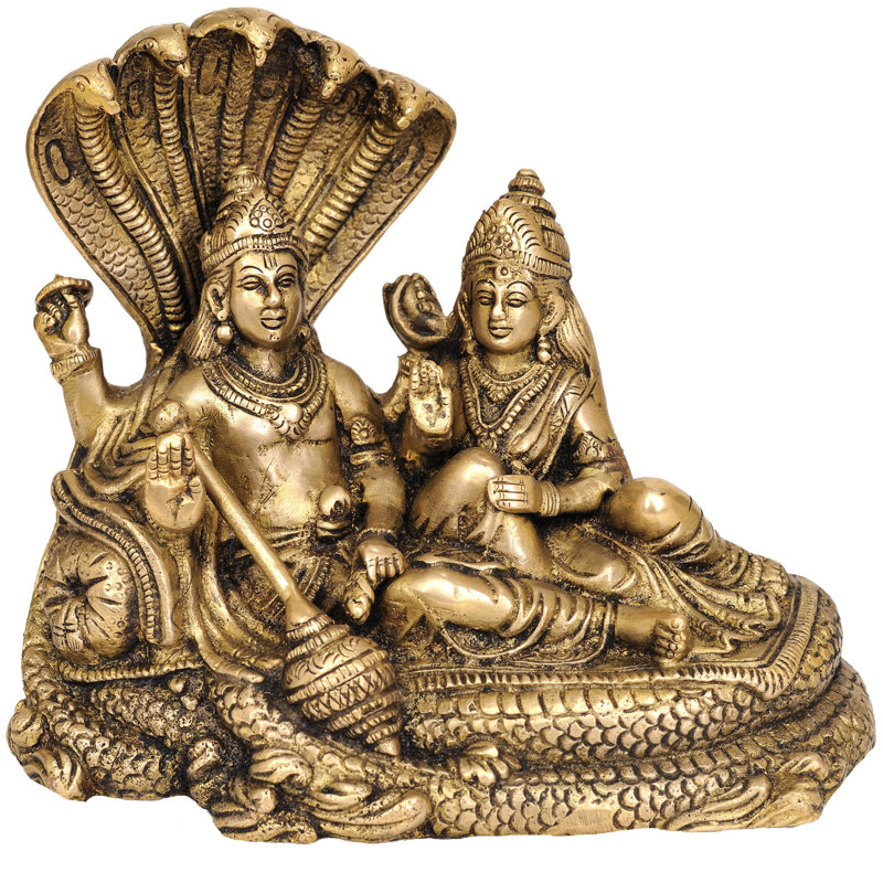 Figurine lord Vishnu et déesse Lakshmi