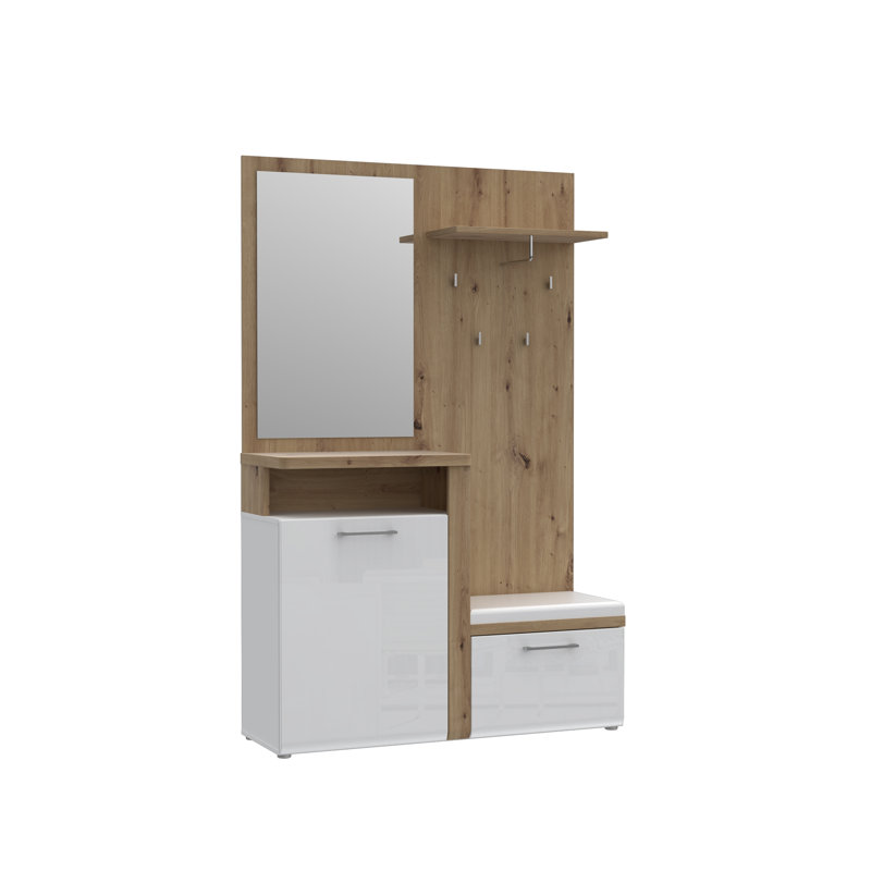 Malaki Hall Tree 128.5cm Wide with Bench and Shoe Storage