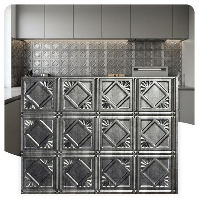 Ensemble de dosseret 18 po x 24 po Charleston - 5 tuiles, 2 garnitures en J et 1 garniture de coin intérieure