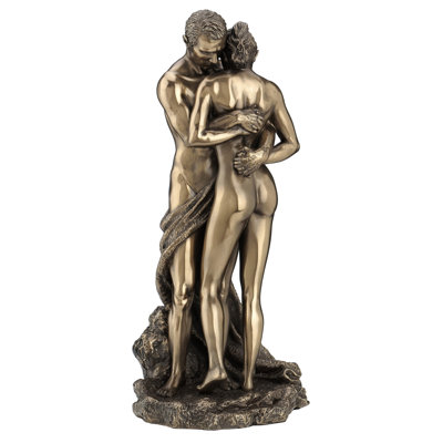 Lark Manor ™ 11,02 po H LES AMOUREUX - LES MAINS À L'ARRIÈRE DE LA FÉMINE Bronze coulé à froid