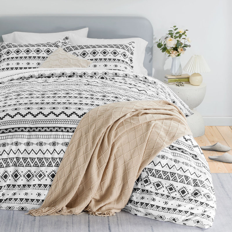 Twill Floral Duvet Cover, Boho, Twin Duvet Cover + 1 Standard Sham