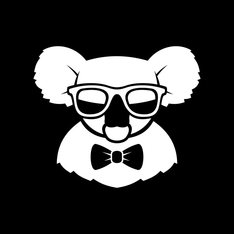 Hipster Cute Koala by In8finity - Wrapped Canvas Print, 51cm H x 51cm W