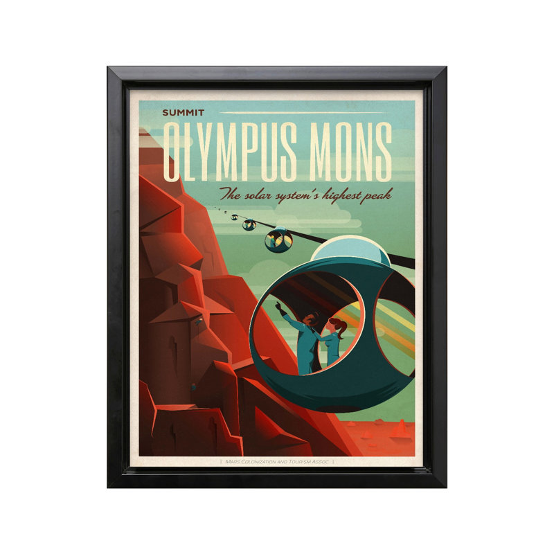 Summit Olympus Mons, Black Framed, Canvas, 16"H x 20"W
