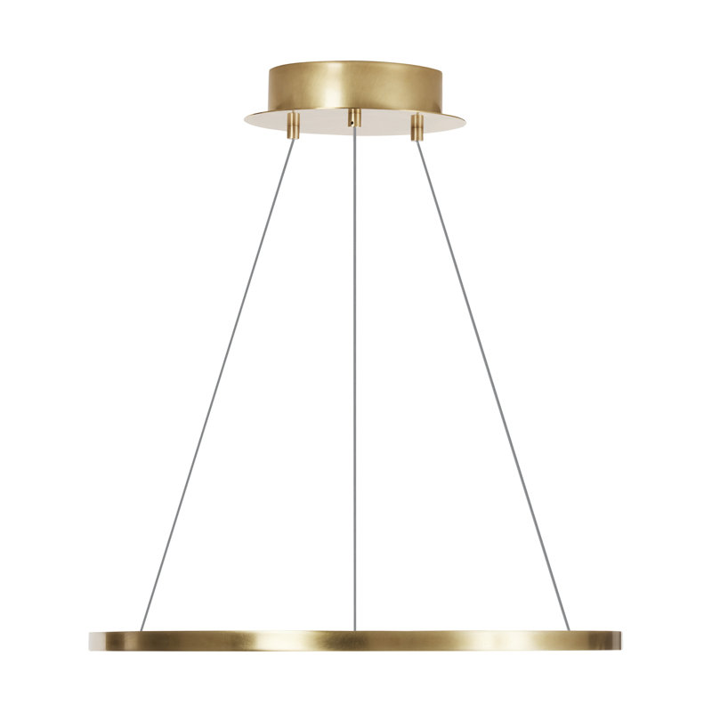 Vellavi 1 - Light LED Chandelier, Nightshade Black, 0.8" H x 24" W x 24" D