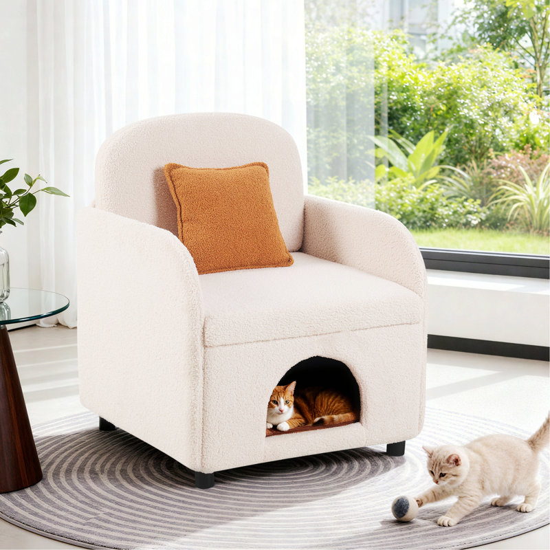 Modern Style Sofa For Indoor, Pet-Friendly 2-In-1 Leisure Armchair With Lumbar Pillow, Ideal For Living Room, Bedroom, Home And Office, Featuring Removable Base And Comfortable Design