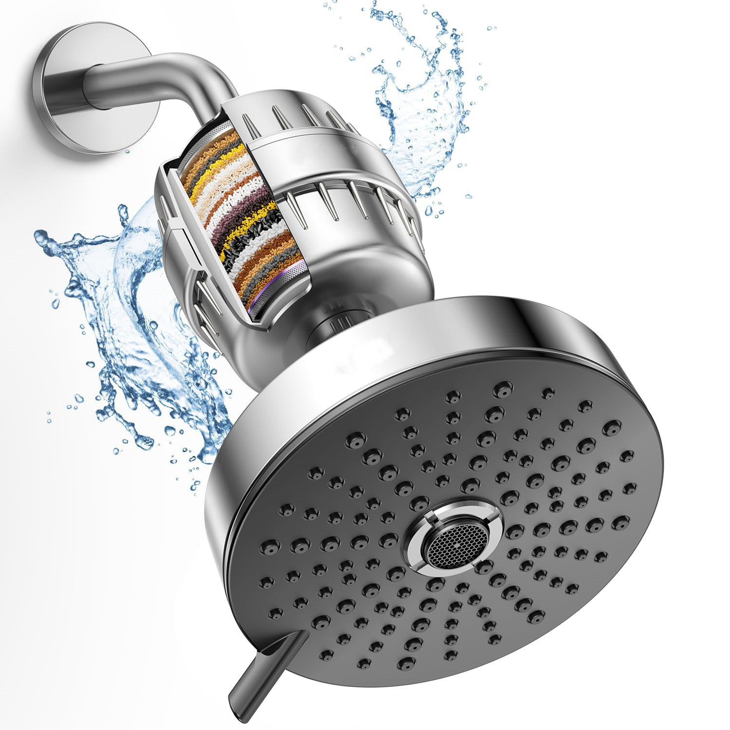 Shower Head ＆ Filter COMBO ! Anti - Chlorine Specialty - 3 Gears Boosting Pressure With 25 Stage Filtration Removes 99945 Chlorine Heavy Metals For Healthier Skinhair Chrome Shower Head Gizh1200 - View #6