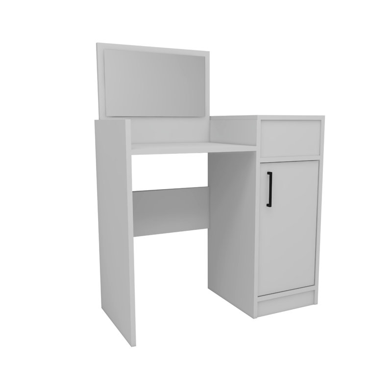 Altoria Dressing Table with Mirror, White