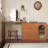 Retro Solid Wood Dressing Table and Cabinet with Extendable Dressing Table
