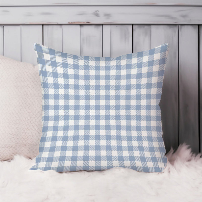 Blue Gingham I Modern, 16"H x 16"W