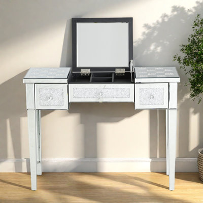 Bureau de coiffeuse en miroir avec miroir
