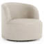 Elle Leather Swivel Chair-1610009973