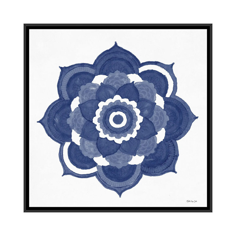 Global Pattern III by Stellar Design Studio - Print on Canvas, 66.04 cm H x 66.04 cm W, Black Floater Frame