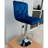 Benoit Swivel Adjustable Height Stools With Velvet Upholstery-2000634286