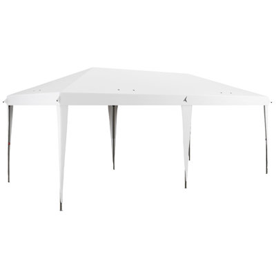 Outsunny 10' x 19.2' Pop Up Canopy Tent, Heavy Duty Tent for Parties, Outdoor Instant Gazebo Sun Shade Shelter with Carry Bag for Catering, Events, We
