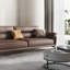 Causeuse coussin en cuir véritable Coffee-1316556898