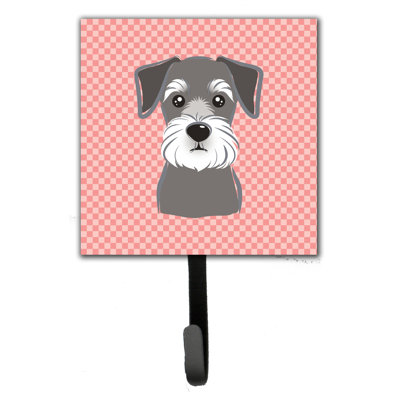 Crochet mural schnauzer damier