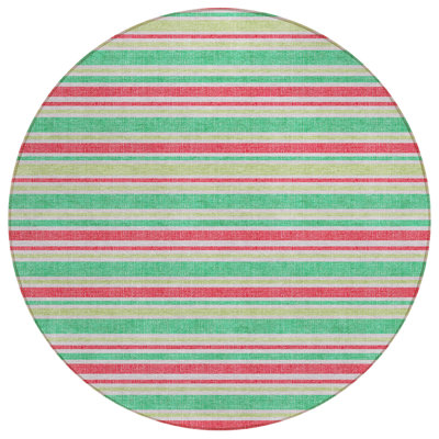 Kinslee Washable Striped Indoor / Outdoor Rug