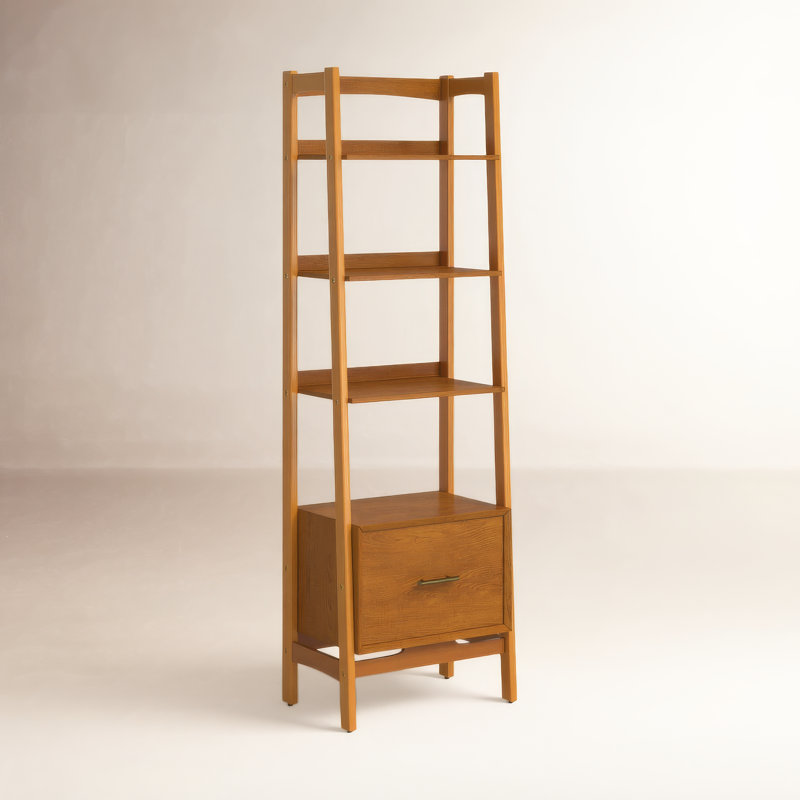 Bibliothèque étagère H 70,13 po x l 22,13 po Stiles, H 70 po x l 22 po x P 15 po, Gland
