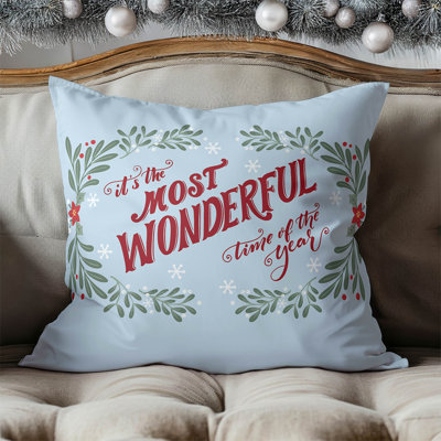 Coussin décoratif d'intérieur It's It's the Most Wondeful Time of the Year Seasonal