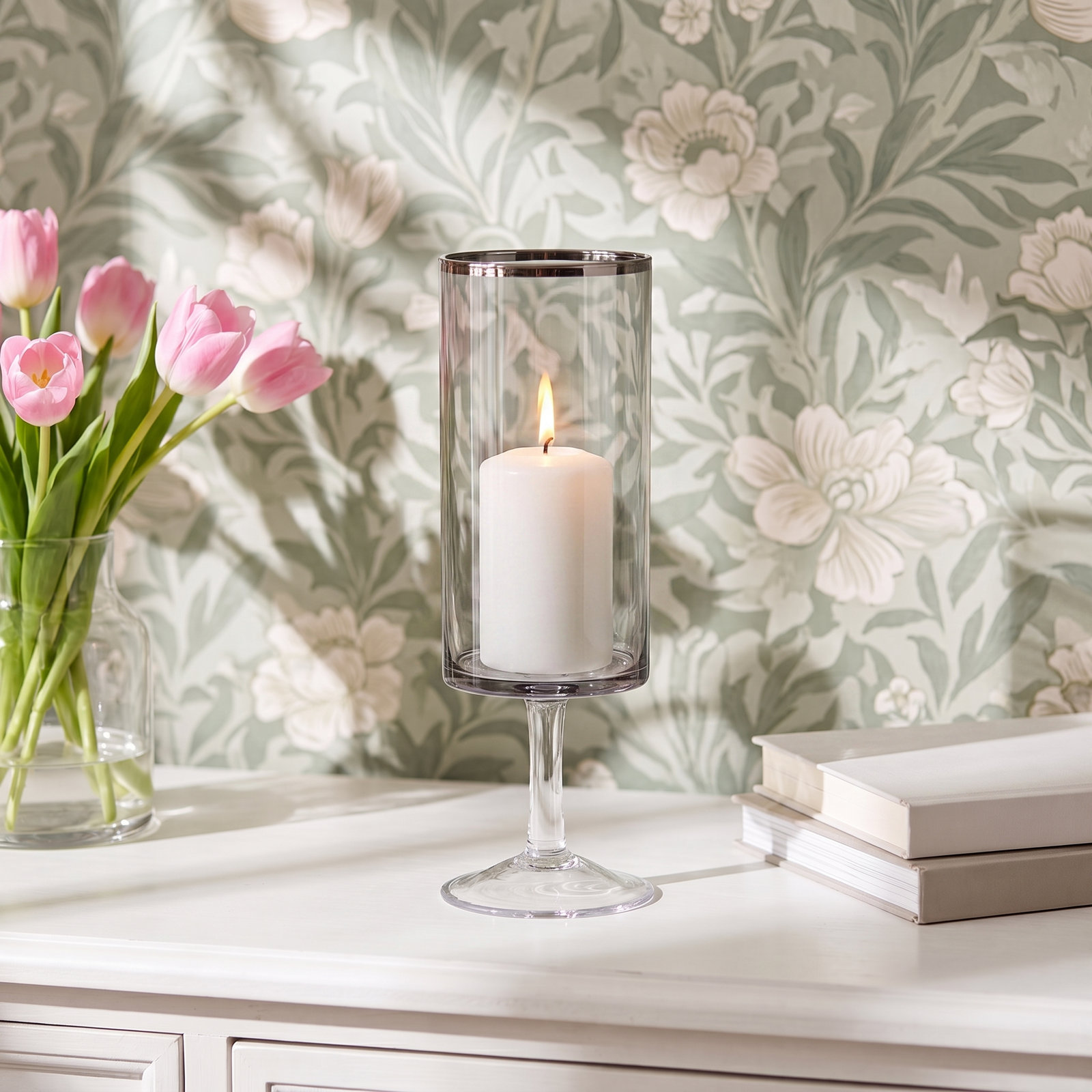 Glass Hurricane Holder