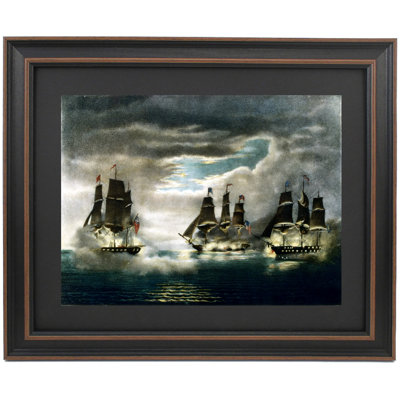 Prise de HMS Cyane & Levant par la Frégate américaine par Thomas Birch