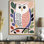 «Playful» graphique hibou blanc rétro - art mural animal hibou