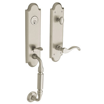 Manchester Single Cylinder Entrance Handleset, Satin Nickel, Left