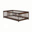 Lit simple en bois d'hévéa avec garde-corps de sécurité pour les chambres compactes et la sécurité des enfants-803660121