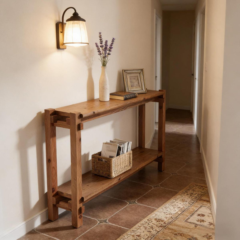 Couch Side Table,Console Table,Entryway Table,2Tier Foyer Table