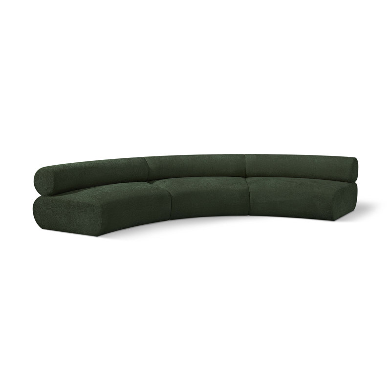 Canapé modulaire rembourré 152 po Bale, Tissu chenille vert