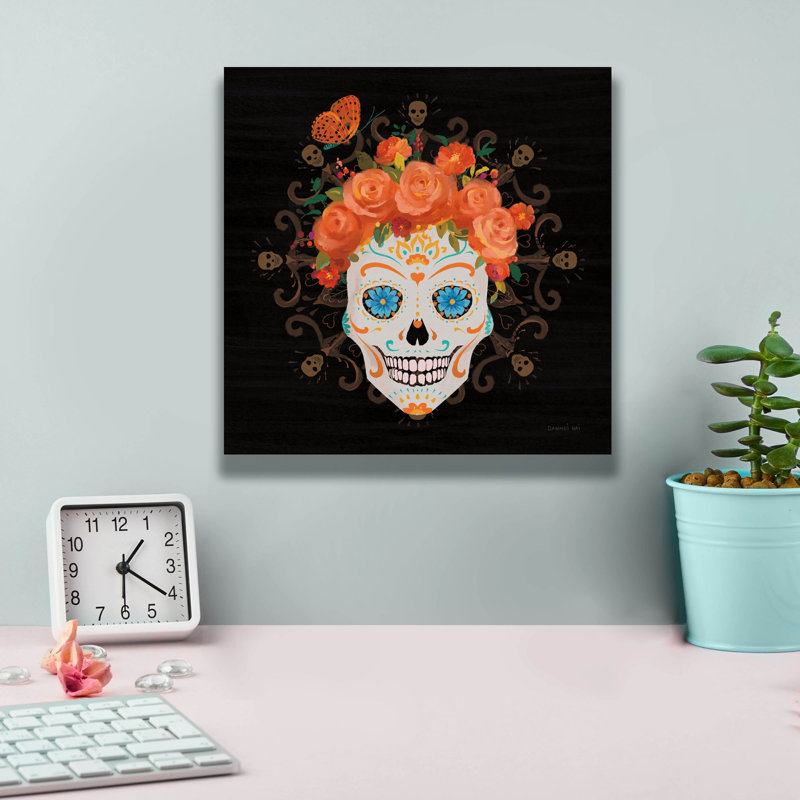 «Dia De Los Muertos 1» par Danhui Nai, art mural sur toile, H 12 po x l 12 po