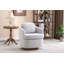 Fauteuil d'appoint pivotant en tissu de lin-1215251677