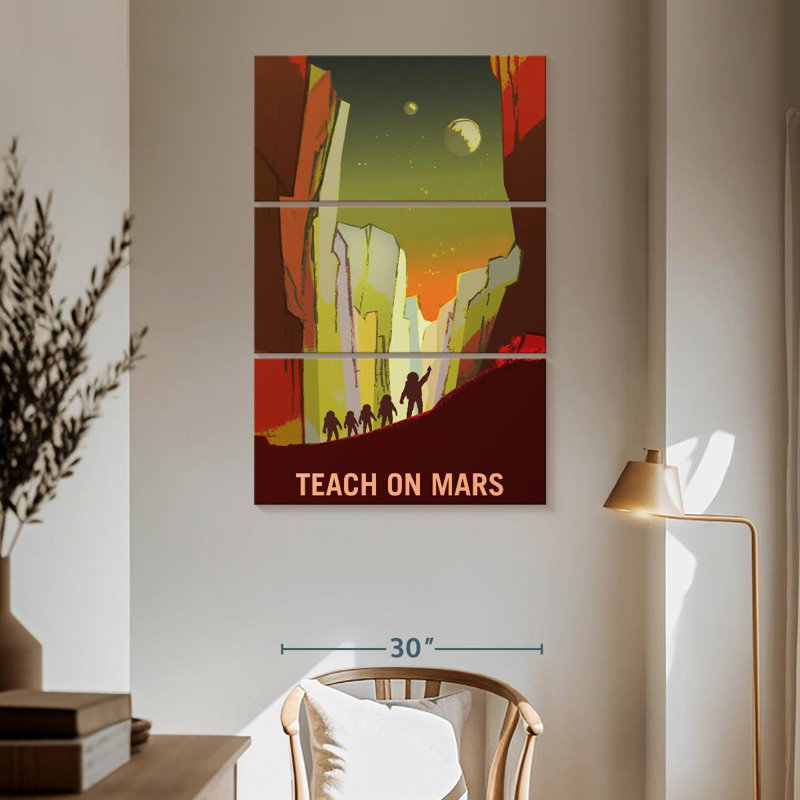 Oberle Mars Explorers Wanted Poster III, 65" H x 42" W