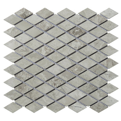 Gray Limestone Blend 1.5" x 3" Natural Stone Grid Mosaic Wall & Floor Tile