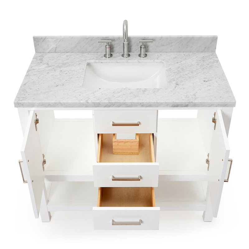Bayhill 43'' W Single Vanity, White