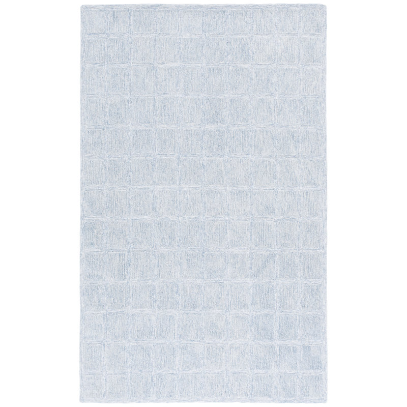 Genre Hand Woven Wool;Cotton Solid Color Rug, Rectangle 4' x 6'