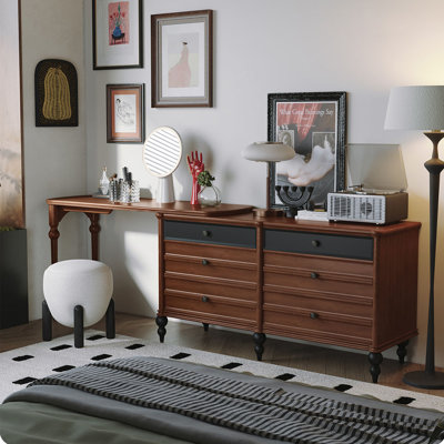 Table de maquillage extensible de style français
