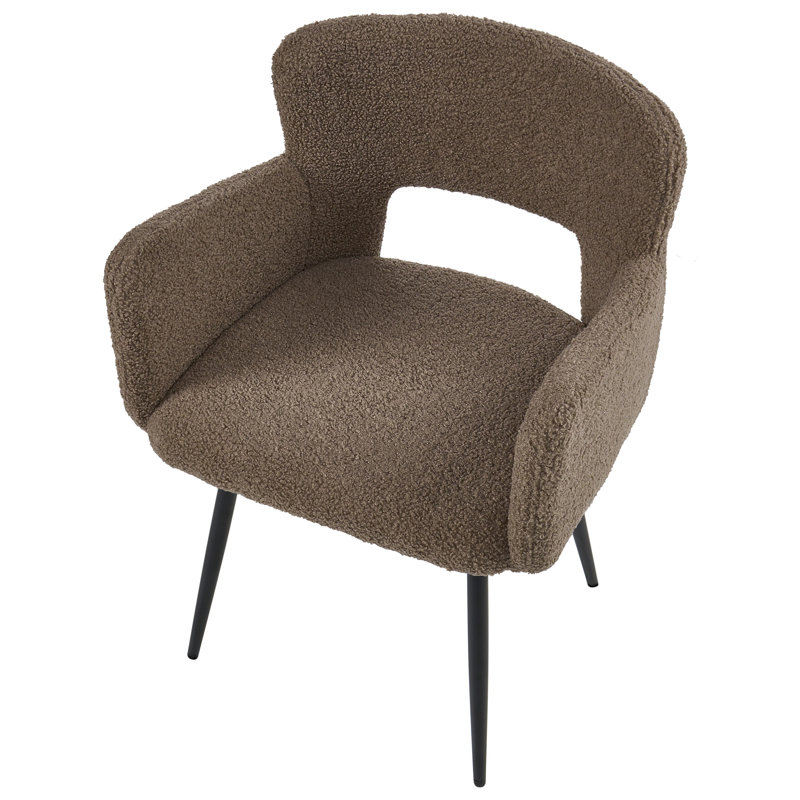 46cm H Boucle Upholstered Accent in Brown