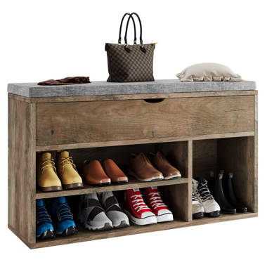 Latitude Run® 6 Pair Shoe Storage Bench
