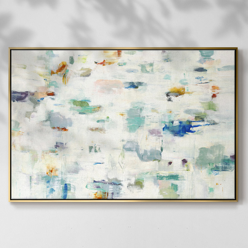 " Colour Time ", Gold Floater Framed Canvas, 25" H x 37" W x 2" D