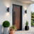 Belcara 2-Light Textured Black LED Outdoor Wall Sconce-1080648342